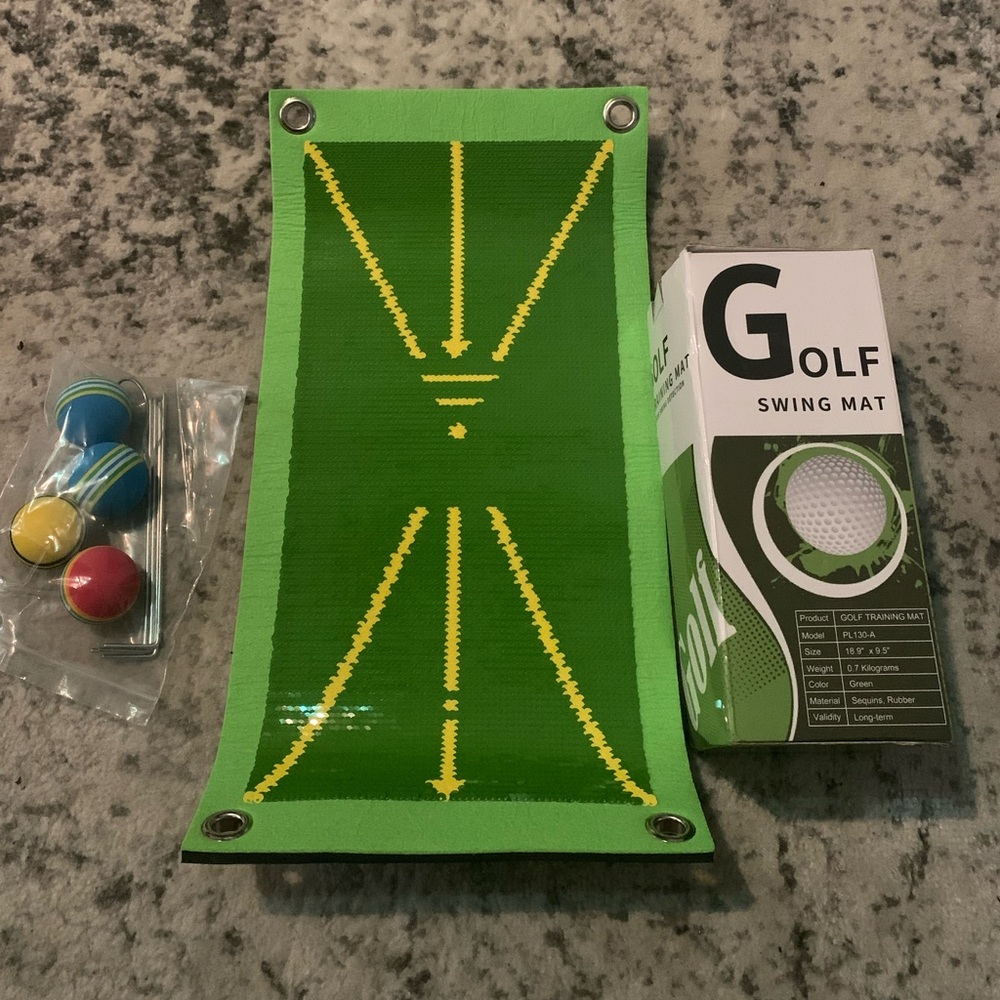 Golf Training Mat for Swing Detection - Path Visual Feedback Golf Swing Mat